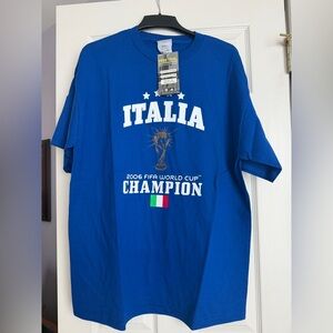 NWT Vintage Italia 2006 FIFA World Cup Champion Blue T-Shirt